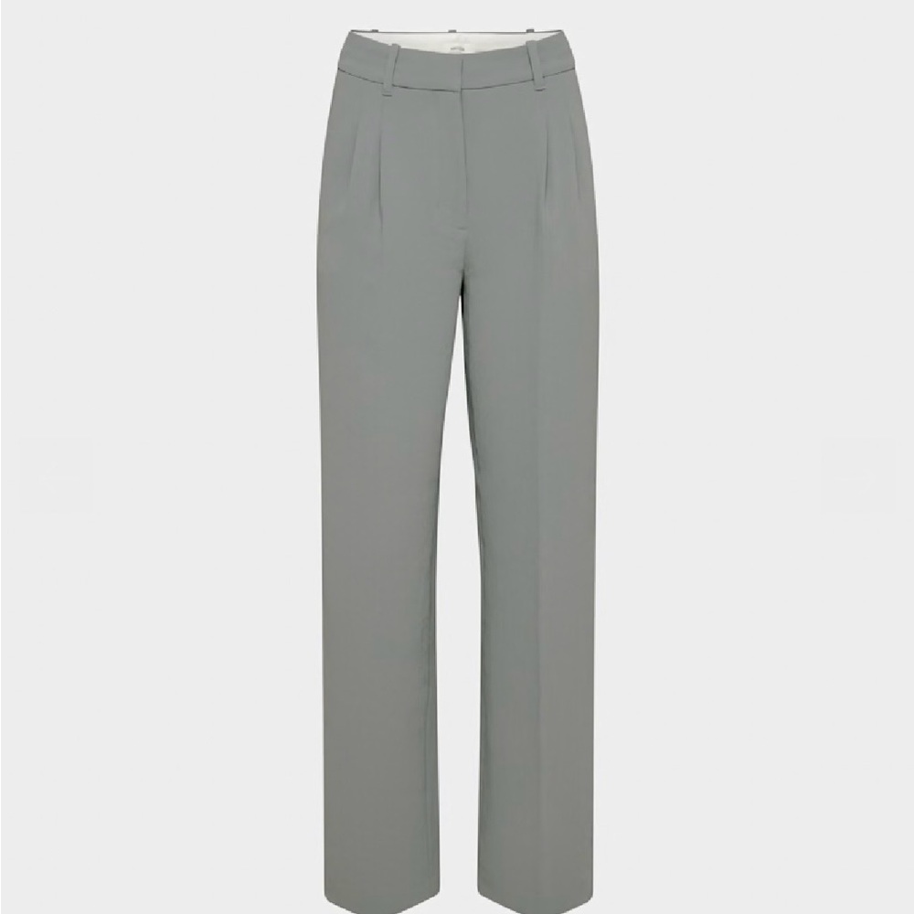 Aritzia High-Waist Wide-Leg Trousers in Tan - Picture 8 of 8